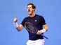 Andy Murray of Great Britain celebrates during Day Two of the Davis Cup Semi Final match between Great Britain and Australia at Emirates Arena on September 19, 2015
