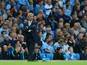 Manuel Pellegrini manager of Manchester City looks on during the Barclays Premier League match between Manchester City and West Ham United at Etihad Stadium on September 19, 2015