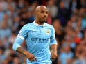 Fabian Delph of Manchester City during the Barclays Premier League match between Manchester City and Watford at the Etihad Stadium on August 29, 2015