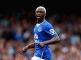 Arouna Kone of Everton in action during the Barclays Premier League match between Everton and Manchester City on August 23, 2015