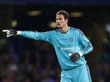 Asmir Begovic of Chelsea gives instructions during the Pre Season Friendly match between Chelsea and Fiorentina at Stamford Bridge on August 5, 2015