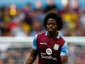 Carlos Sanchez of Aston Villa in action during the Barclays Premier League match between Aston Villa and West Bromwich Albion at Villa Park on September 19, 2015
