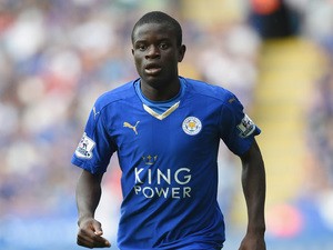 N'Golo Kante of Leicester looks on during the Barclays Premier League match between Leicester City and Tottenham Hotspur on August 22, 2015