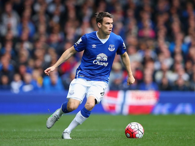  Seamus Coleman of Everton during the Barclays Premier League match between Everton and Chelsea at Goodison Park on September 12, 2015 in Liverpool, United Kingdom.