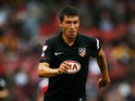 Baston Borja of Athletico runs with the ball during the Emirates Cup match between Arsenal and Athletico Madrid at the Emirates Stadium on August 1, 2009 in London, England.