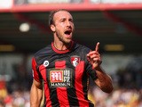 Glenn Murray of Bournemouth celebrates scoring his team's first goal during the Barclays Premier League match between A.F.C. Bournemouth and Watford at Vitality Stadium on October 3, 2015