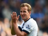 Harry Kane of Tottenham Hotspur celebrates his team's 4-1 win in the Barclays Premier League match between Tottenham Hotspur and Manchester City at White Hart Lane on September 26, 2015 in London, United Kingdom.