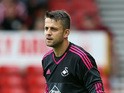Lukasz Fabianski of Swansea City during the pre season friendly match between Nottingham Forest and Swansea City at City Ground on July 25, 2015