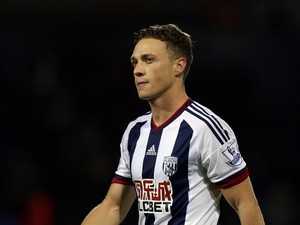 James Chester of West Bromwich Albion during the Capital One Cup Second Round match between West Bromwich Albion and Port Vale at The Hawthorns on August 25, 2015