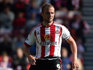 Lee Cattermole of Sunderland in action during the Barclays Premier League match between Sunderland and Norwich City at Stadium of Light on August 15, 2015 in Sunderland, England.