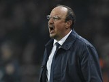 Real Madrid's Spanish coach Rafael Benitez shouts instructions to his players during the UEFA Champions League football match Paris Saint-Germain (PSG) vs Real Madrid, on October 21, 2015 at the Parc des Princes stadium in Paris.