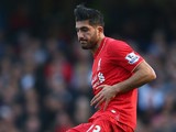 Emre Can of Liverpool in action during the Barclays Premier League match between Chelsea and Liverpool at Stamford Bridge on October 31, 2015 in London, England.