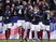 French midfielder Blaise Matuidi, French defender Raphael Varane, French midfielder Paul Pogba, French forward Olivier Giroud, French midfielder Antoine Griezmann and French defender Bacary Sagna celebrate after Giroud opened the scoring during a friendly