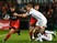Chris Henry (R) of Ulster and Richard Wigglesworth (L) of Saracens during the European Champions Cup Pool 1 rugby game at Kingspan Stadium on November 20, 2015 in Belfast, Northern Ireland. 