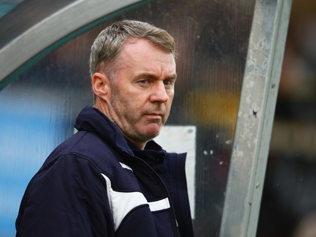 John Sheridan manager of Plymouth Argyle looks on prior to the Sky Bet League Two Playoff semi final match between Wycombe Wanderers and Plymouth Argyle at Adams Park on May 14, 2015