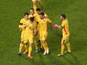 Bogdan Stancu #19 of Romania celebrates after scoring his opening goal during the international friendly match between Italy and Romania at Stadio Renato Dall'Ara on November 17, 2015