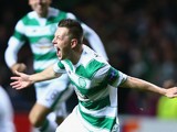 Callum McGregor of Celtic celebrates as he scores their first goal during the UEFA Europa League Group A match between Celtic FC and AFC Ajax at Celtic Park on November 26, 2015 in Glasgow, United Kingdom.