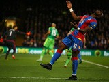 Yannick Bolasie of Crystal Palace reacts during the Barclays Premier League match between Crystal Palace and Sunderland at Selhurst Park on November 23, 2015
