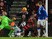 Everton's US goalkeeper Tim Howard (L) watches as Bournemouth's English midfielder Junior Stanislas (C) scores his team's second goal during the English Premier League football match between Bournemouth and Everton at the Vitality Stadium in Bournemouth, 