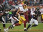 Jordan Reed #86 of the Washington Redskins runs for 32 yards during the third quarter at Soldier Field on December 13, 2015