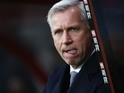 Crystal Palace manager Alan Pardew salivates during the game at Bournemouth on December 26, 2015