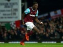 Michail Antonio celebrates scoring for West Ham during the game with Southampton on December 28, 2015