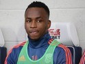 West Brom's Saido Berahino sits on the bench during the game with Newcastle United on December 28, 2015