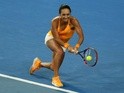 Heather Watson in action against Daria Gavrilova at the Hopman Cup at Perth Arena on January 6, 2016