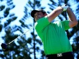 Patrick Reed plays his shot from the third tee during round one of the Hyundai Tournament of Champions at the Plantation Course at Kapalua Golf Club on January 7, 2016