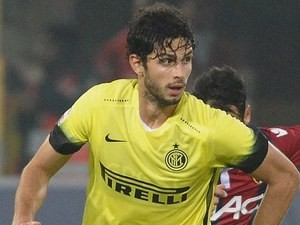Andrea Ranocchia in action for Inter on October 27, 2015