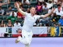 Ben Stokes can barely hide his excitement on day three of the third Test between South Africa and England on January 16, 2016