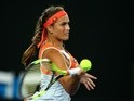 Monica Puig in action against Agnieszka Radwanska during day five of the 2016 Australian Open at Melbourne Park on January 22, 2016