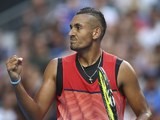 Nick Kyrgios in action on day three of the Australian Open on January 20, 2016