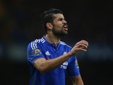 Diego Costa mouths off during the Premier League game between Chelsea and Manchester United on February 7, 2016