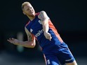 Ben Stokes in action during an England nets session on February 16, 2016