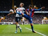 Harry Kane and Joel Ward in action during the FA Cup game between Tottenham Hotspur and Crystal Palace on February 20, 2016
