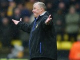 Steve Evans shrugs during the FA Cup game between Watford and Leeds United on February 20, 2016