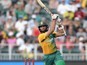 Hashim Amla in action with the bat during the second T20 between South Africa and England on February 20, 2016