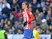 Antoine Griezmann celebrates scoring during the La Liga game between Real Madrid and Atletico Madrid on February 27, 2016