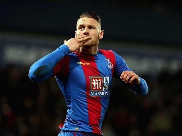 Connor Wickham of Crystal Palace celebrates scoring against West Bromwich Albion at The Hawthorns on February 27, 2016 