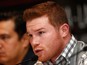 Big ginger Canelo Alvarez sends a smouldering look down the camera on February 29, 2016