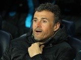 Luis Enrique looks on prior to the Champions League round-of-16 second leg between Barcelona and Arsenal on March 16, 2016