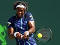 Gael Monfils in action at the Miami Open on March 31, 2016