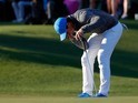 Rory McIlroy reacts to another missed birdie during round three of The Masters on April 9, 2016