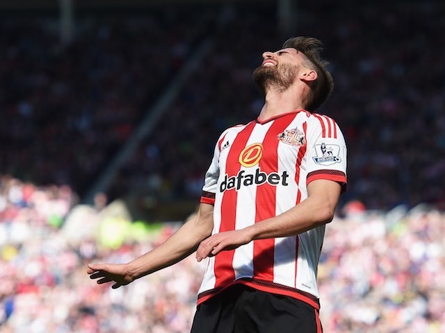 Fabio Borini rues a missed chance during the Premier League game between Sunderland and Leicester City on April 10, 2016