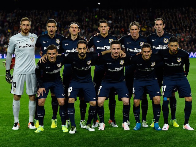 The Atletico Madrid XI to face Barcelona on April 5, 2016
