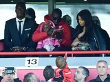 Mamadou Sakho watches on from the stands during the Premier League game between Liverpool and Newcastle United on April 23, 2016