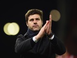 Mauricio Pochettino applauds after the Premier League game between Stoke City and Tottenham Hotspur on April 18, 2016