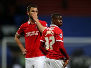 Charlton Athletic's Ademola Lookman looks like a beaten man as his side are relegated from the Championship following a 0-0 draw with Bolton Wanderers