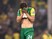 'Cryin' Ryan Bennett wipes away the tears after his Norwich City side are relegated from the Premier League despite a 4-2 win over Watford on May 11, 2016